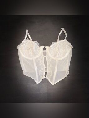 Sheer Lace Bustier Corset - Unknown Brand